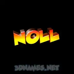 noll in Black Background style - 3D name wallpaper
