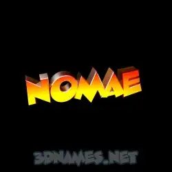 nomae in Black Background style - 3D name wallpaper