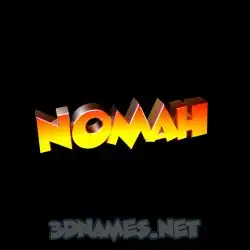 nomah in Black Background style - 3D name wallpaper