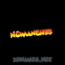 nomanches in Black Background style - 3D name wallpaper