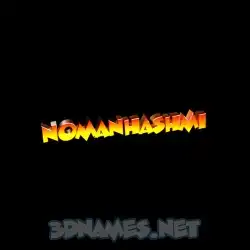nomanhashmi in Black Background style - 3D name wallpaper