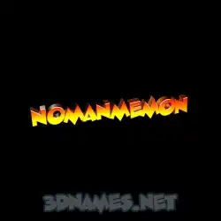 nomanmemon in Black Background style - 3D name wallpaper