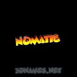 nomatic in Black Background style - 3D name wallpaper