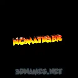 nomatiger in Black Background style - 3D name wallpaper