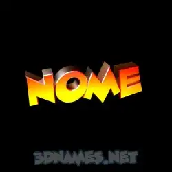 nome in Black Background style - 3D name wallpaper