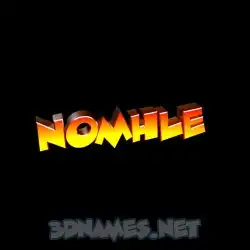 nomhle in Black Background style - 3D name wallpaper