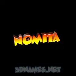 nomita in Black Background style - 3D name wallpaper