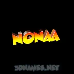 nonaa in Black Background style - 3D name wallpaper