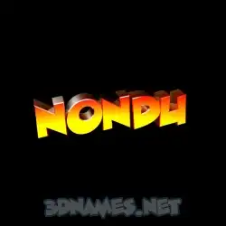 nondu in Black Background style - 3D name wallpaper