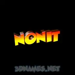 nonit in Black Background style - 3D name wallpaper