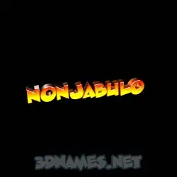 nonjabulo in Black Background style - 3D name wallpaper