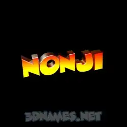 nonji in Black Background style - 3D name wallpaper