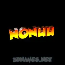 nonuu in Black Background style - 3D name wallpaper