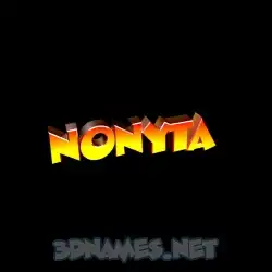 nonyta in Black Background style - 3D name wallpaper