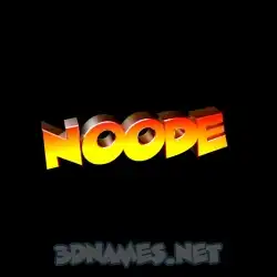 noode in Black Background style - 3D name wallpaper