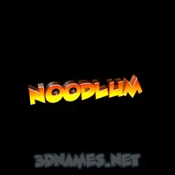 noodlum in Black Background style - 3D name wallpaper