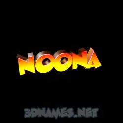 noona in Black Background style - 3D name wallpaper
