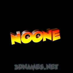 noone in Black Background style - 3D name wallpaper