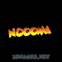 noooma in Black Background style - 3D name wallpaper