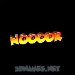 noooor in Black Background style - 3D name wallpaper