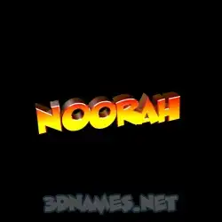 noorah in Black Background style - 3D name wallpaper