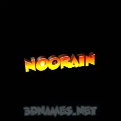 noorain in Black Background style - 3D name wallpaper