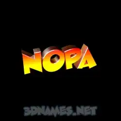 nopa in Black Background style - 3D name wallpaper