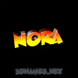 nora in Black Background style - 3D name wallpaper