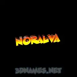 noralva in Black Background style - 3D name wallpaper