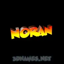 noran in Black Background style - 3D name wallpaper