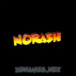 norash in Black Background style - 3D name wallpaper