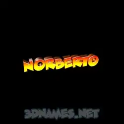 norberto in Black Background style - 3D name wallpaper