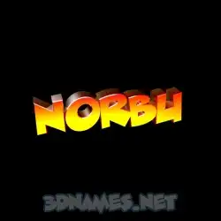 norbu in Black Background style - 3D name wallpaper