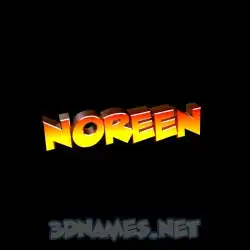 noreen in Black Background style - 3D name wallpaper