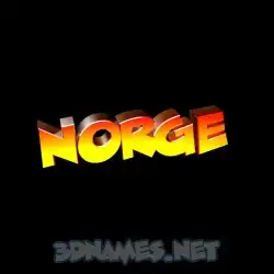 norge in Black Background style - 3D name wallpaper