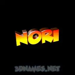 nori in Black Background style - 3D name wallpaper