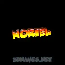 noriel in Black Background style - 3D name wallpaper
