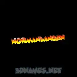 normanlangen in Black Background style - 3D name wallpaper