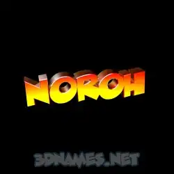 noroh in Black Background style - 3D name wallpaper