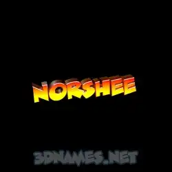 norshee in Black Background style - 3D name wallpaper