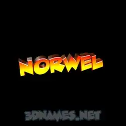 norwel in Black Background style - 3D name wallpaper