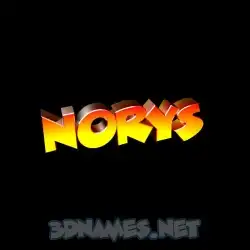 norys in Black Background style - 3D name wallpaper