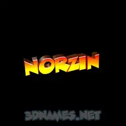norzin in Black Background style - 3D name wallpaper