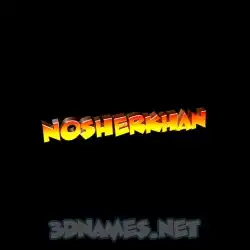 nosherkhan in Black Background style - 3D name wallpaper