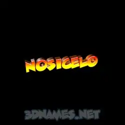 nosicelo in Black Background style - 3D name wallpaper