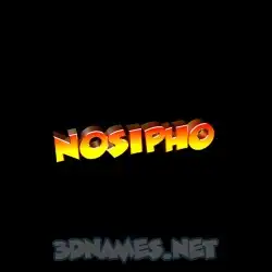 nosipho in Black Background style - 3D name wallpaper