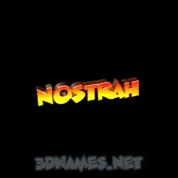 nostrah in Black Background style - 3D name wallpaper