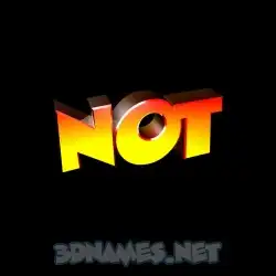 not in Black Background style - 3D name wallpaper
