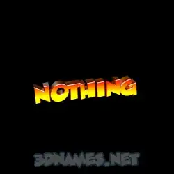 nothing in Black Background style - 3D name wallpaper