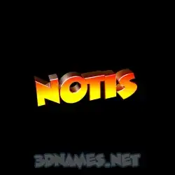 notis in Black Background style - 3D name wallpaper